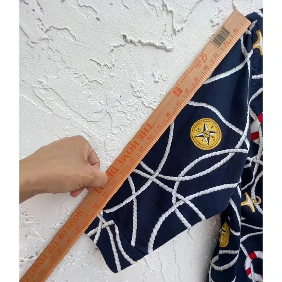 Vintage Lauren Ralph Lauren Womens Nautical Sailor Anchor Button Down Shirt 1X - Picture 6 of 9